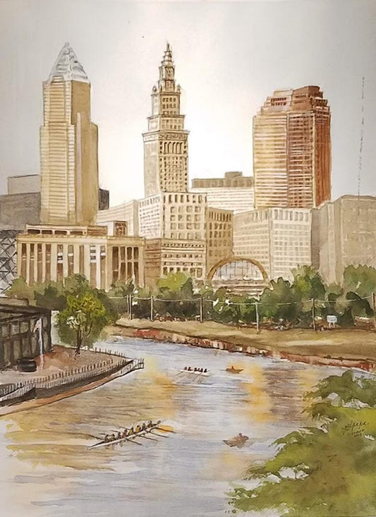 Rowers on the Cuyahoga