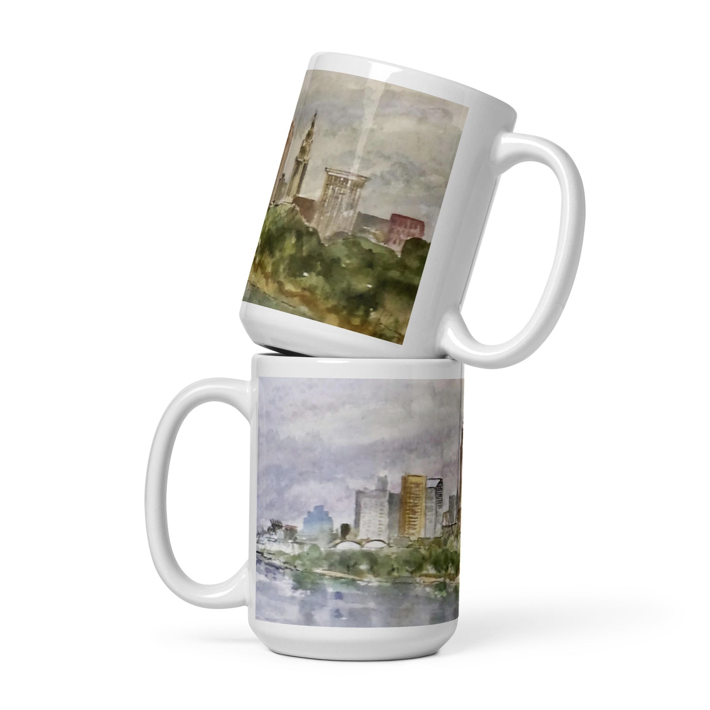 Mug- Cleveland Skyline on a Cloudy Day